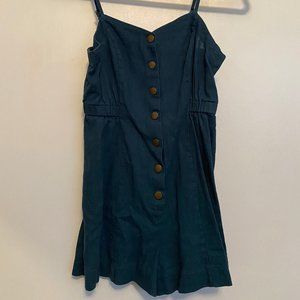 Blue Linen Romper